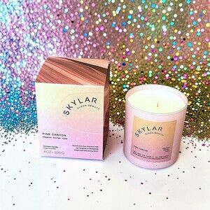Skylar Candle in Pink Canyon Sustainable Soy Coconut Wax 8 oz Brand New In Box